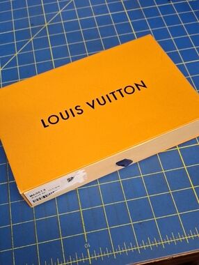 Louis Vuitton Orange Black Logo Box 8.5x5.5x2